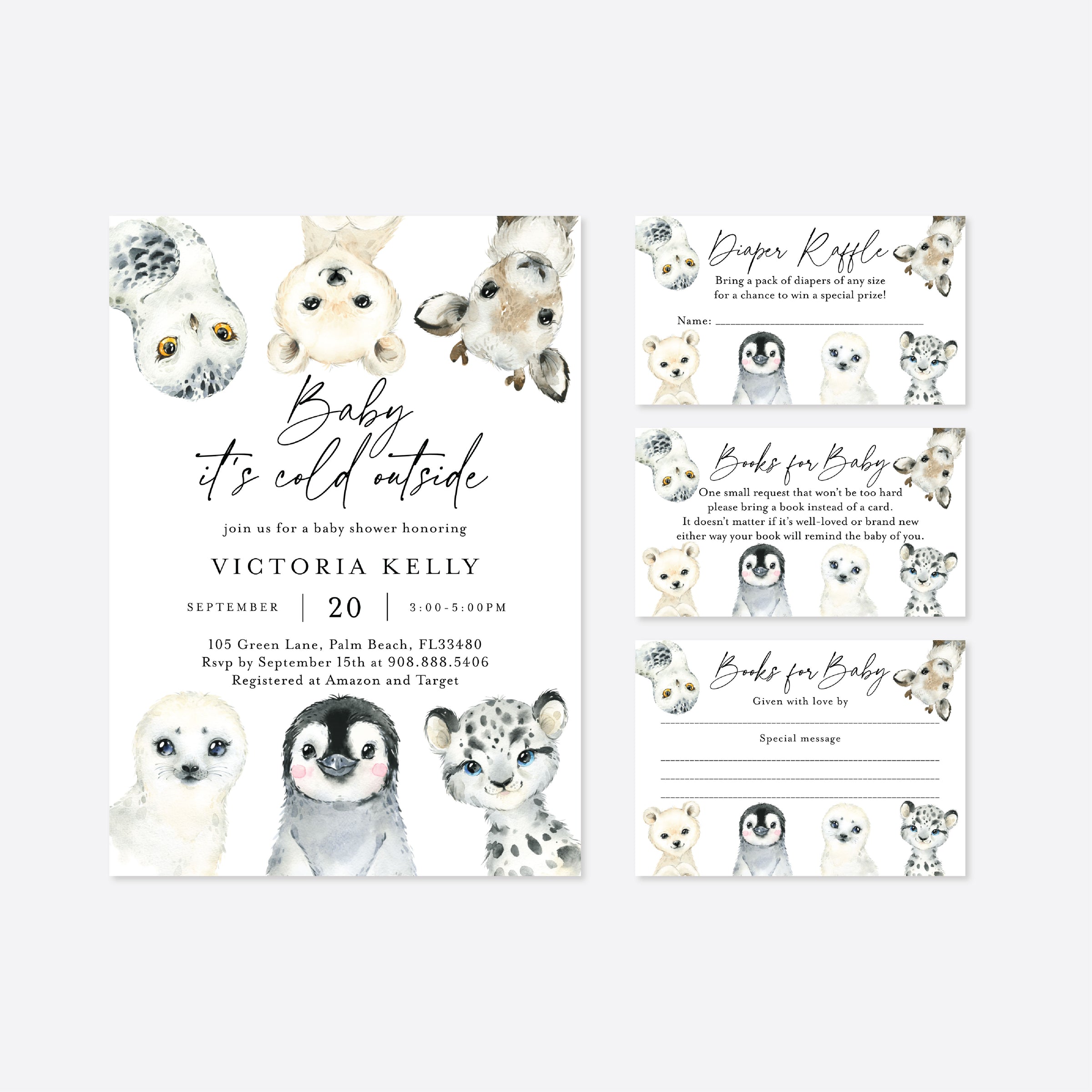 Little Arctic Baby Shower Printables