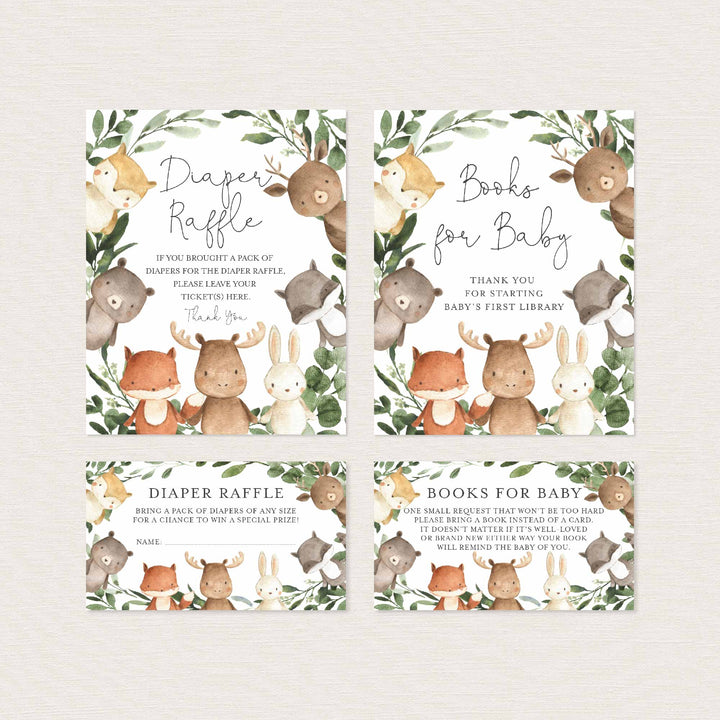 Woodland Friends Baby Shower Suite Printable