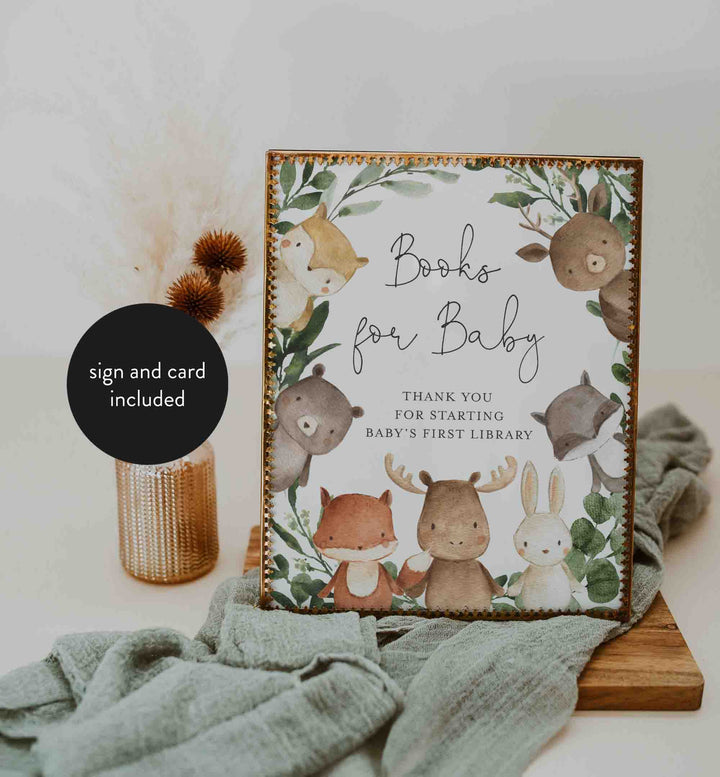 Woodland Friends Baby Shower Books For Baby Printable