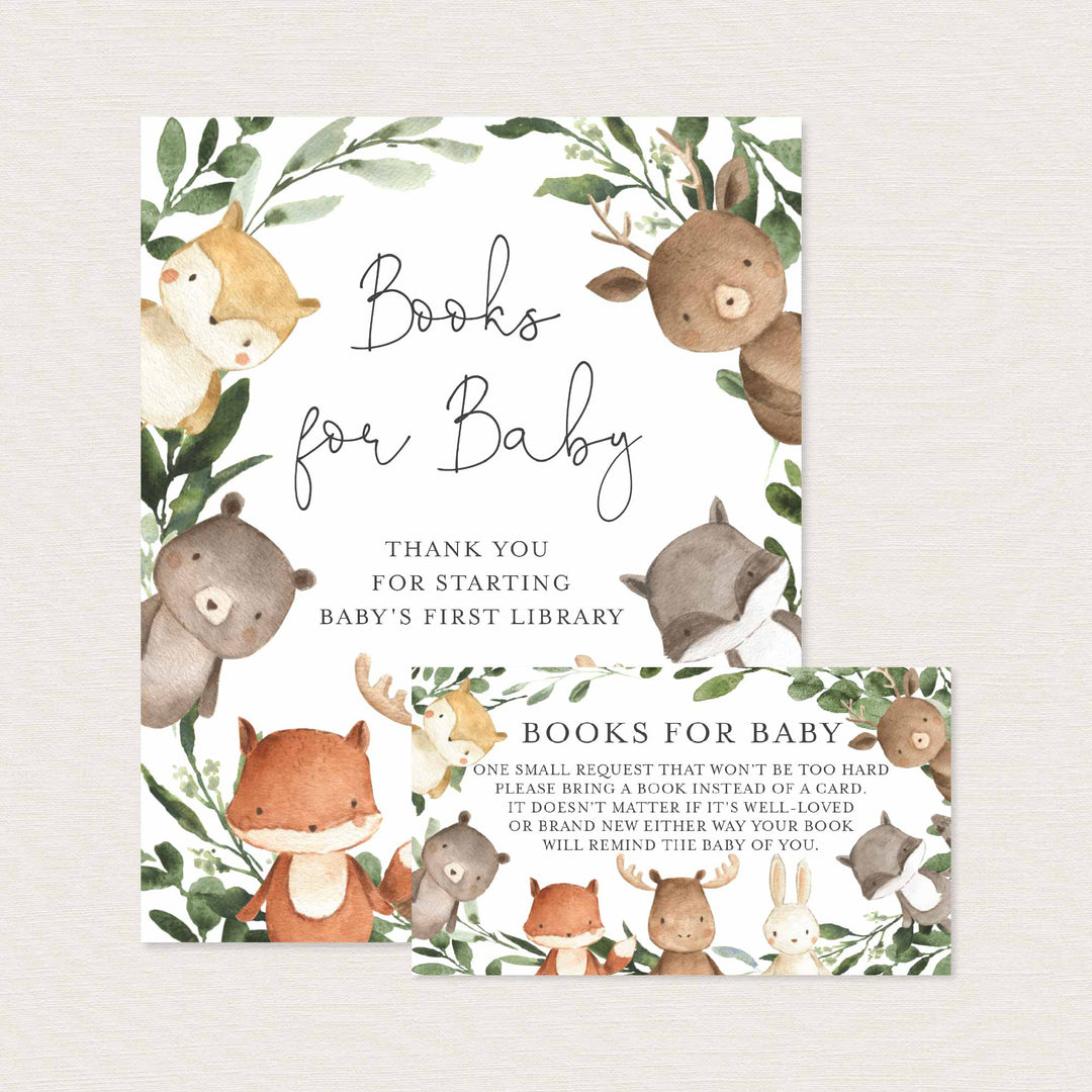 Woodland Friends Baby Shower Books For Baby Printable