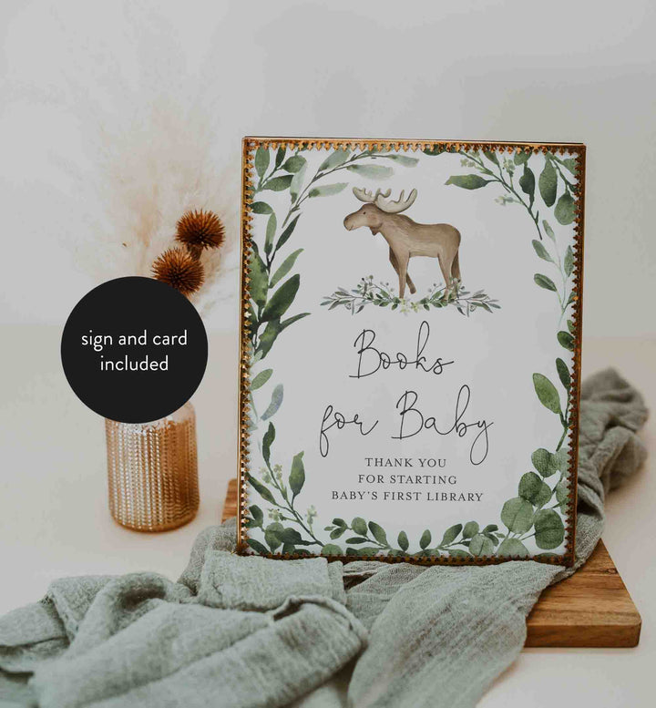 Lumberjack Moose Baby Shower Books For Baby Printable