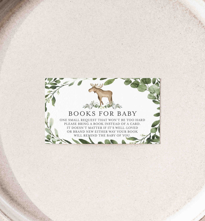 Lumberjack Moose Baby Shower Books For Baby Printable