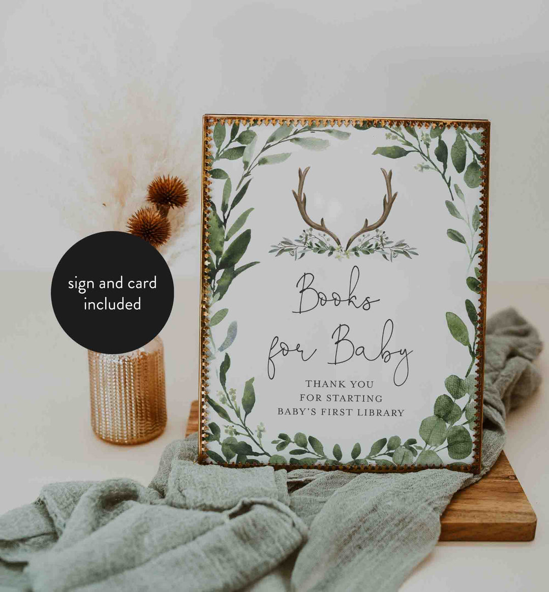 Lumberjack Deer Baby Shower Books For Baby Printable
