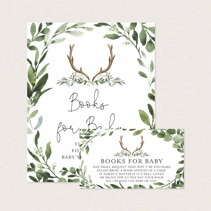 Lumberjack Deer Baby Shower Books For Baby Printable