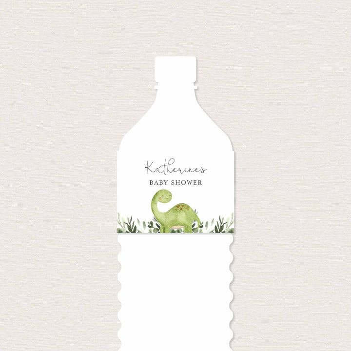 Dinosaur Baby Shower Water Bottle Label Printable