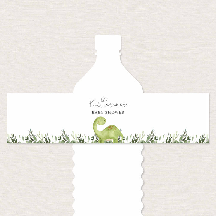Dinosaur Baby Shower Water Bottle Label Printable