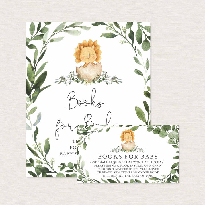 Baby Dinosaur Baby Shower Books For Baby Printable