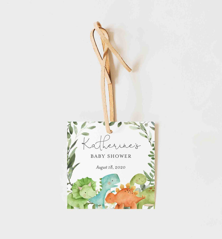 Dinosaurs Baby Shower Favour Tag Printable