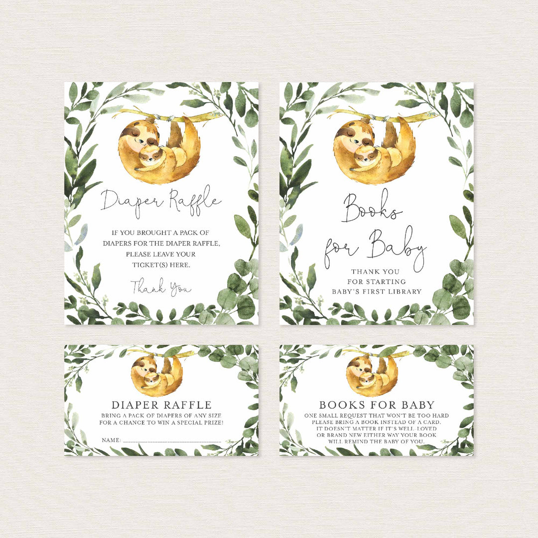 Mommy Baby Sloth Baby Shower Suite Printable