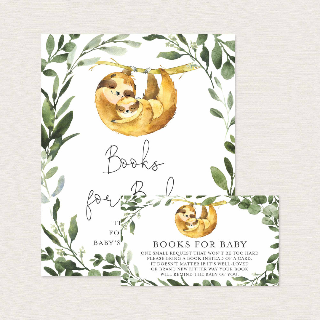 Mommy Baby Sloth Baby Shower Books For Baby Printable