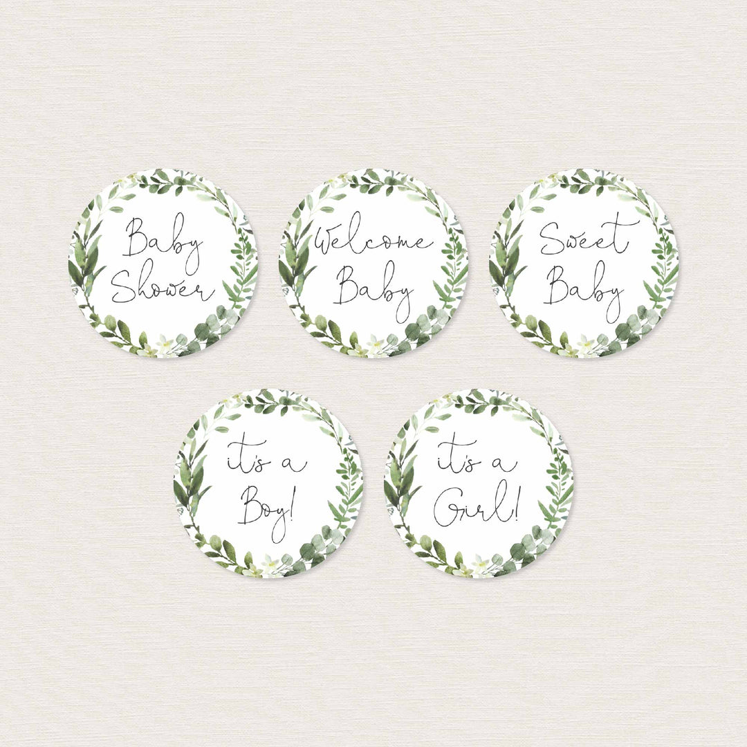 Jungle Animals Baby Shower Cupcake Toppers and Cupcake Wrappers Printable