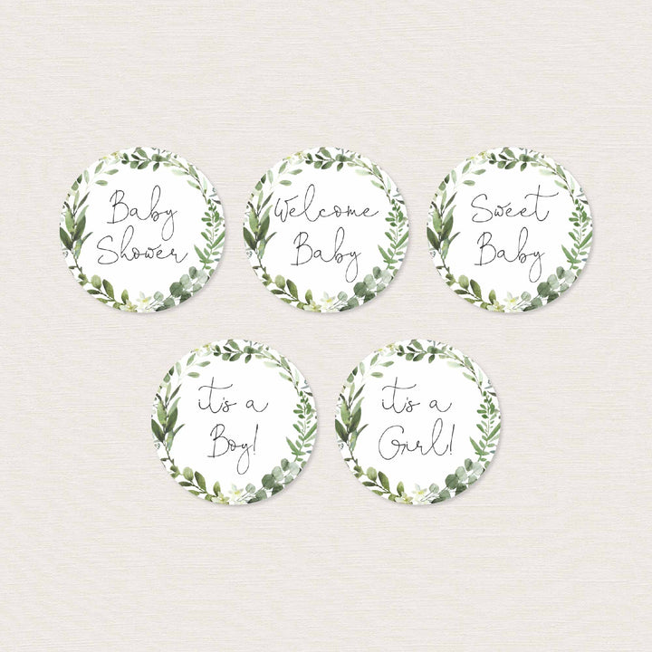 Jungle Animals Baby Shower Cupcake Toppers and Cupcake Wrappers Printable