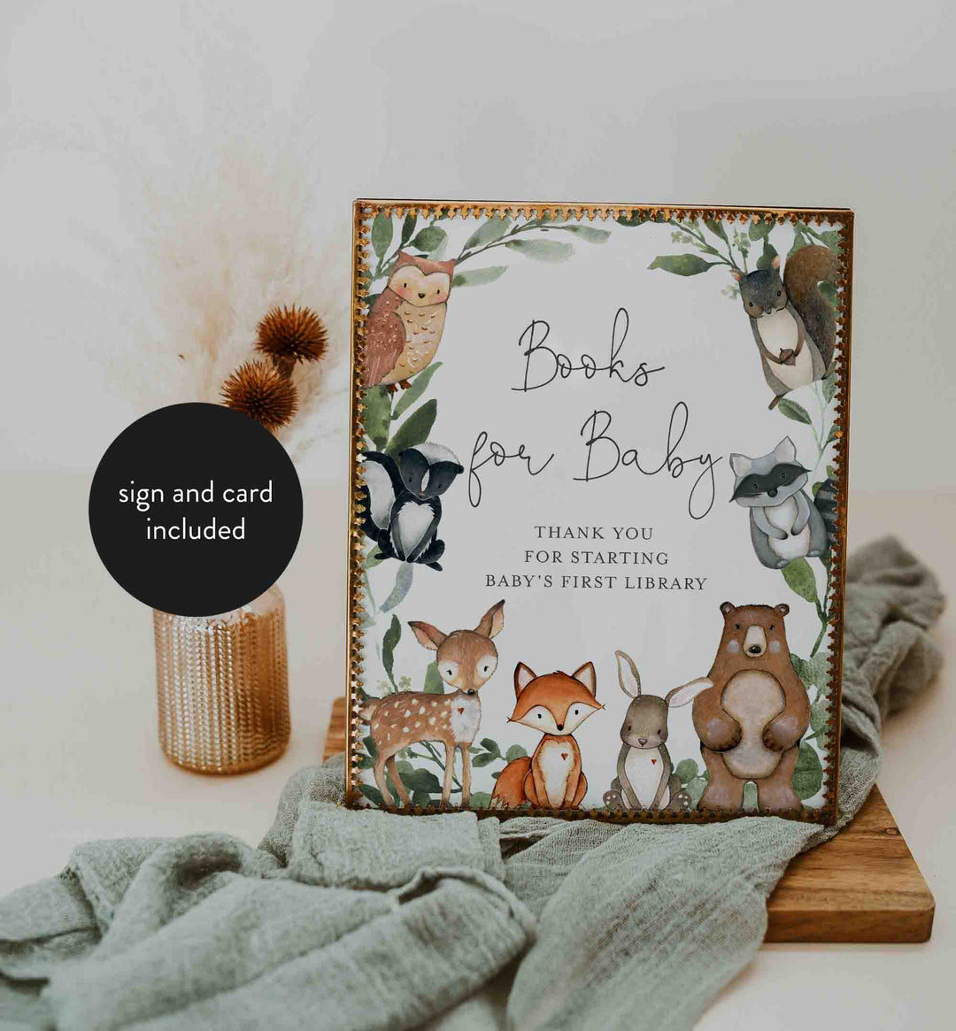 Woodland Animals Baby Shower Books For Baby Printable