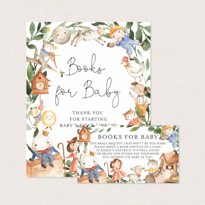 Nursery Rhymes Baby Shower Books For Baby Printable