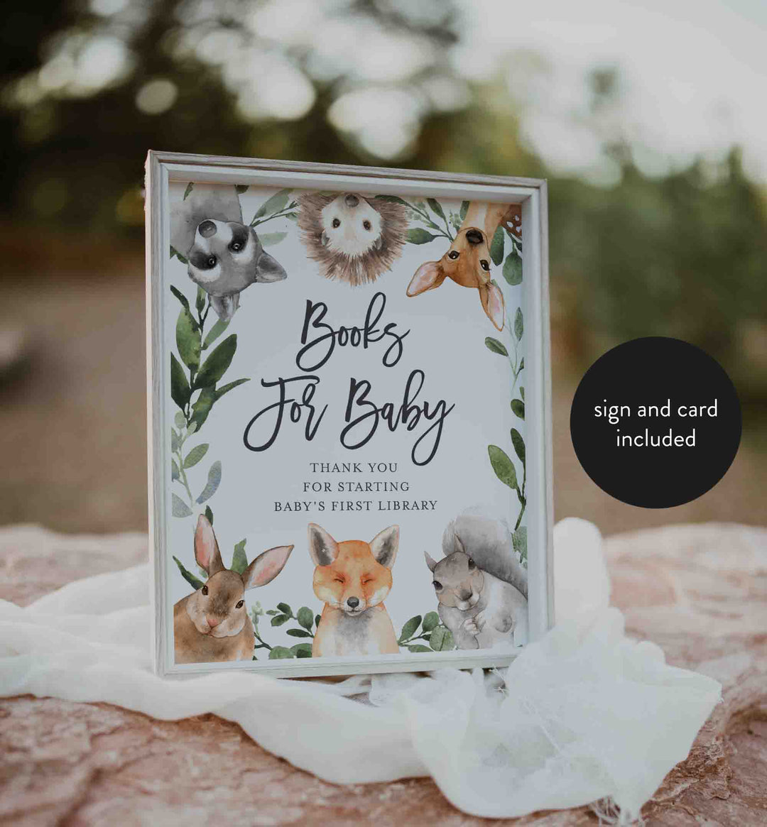 Forest Animals Baby Shower Books For Baby Printable