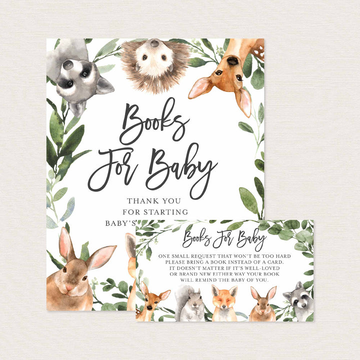 Forest Animals Baby Shower Books For Baby Printable