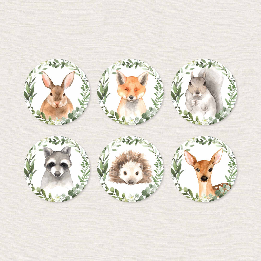 Forest Animals Baby Shower Cupcake Toppers and Cupcake Wrappers Printable