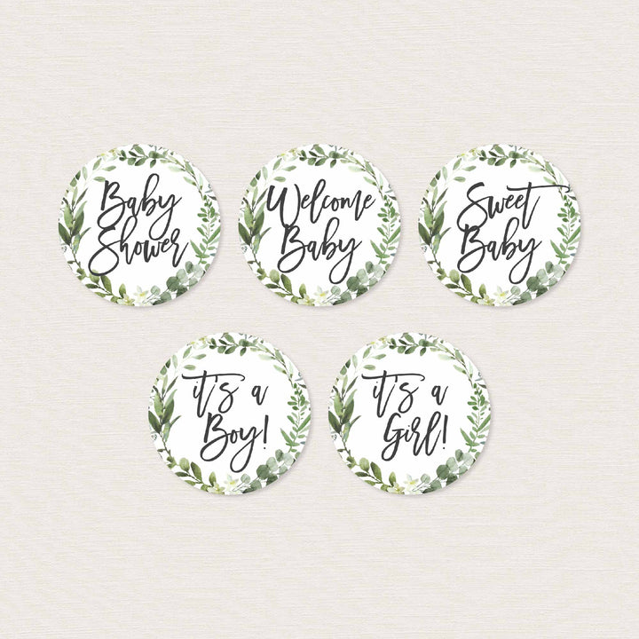 Forest Animals Baby Shower Cupcake Toppers and Cupcake Wrappers Printable