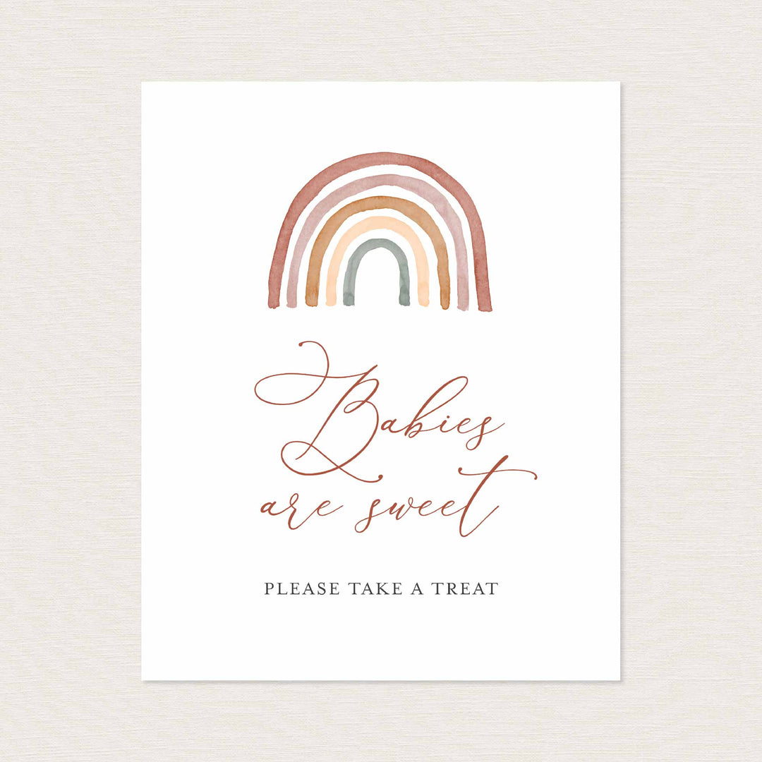 Rainbow Baby Shower Babies Are Sweet Sign Printable