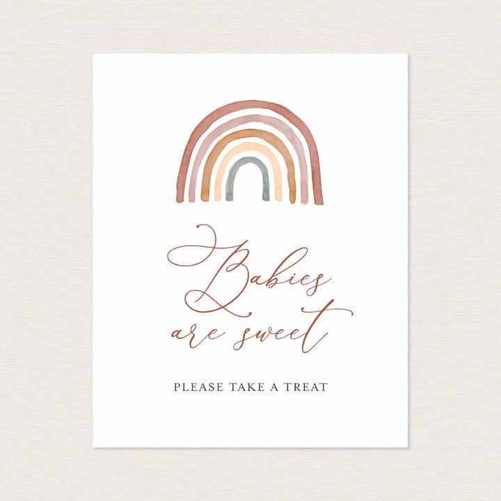 Rainbow Baby Shower Babies Are Sweet Sign Printable