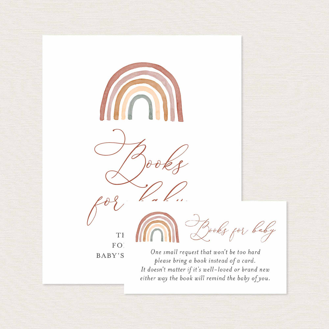 Rainbow Baby Shower Books For Baby Printable