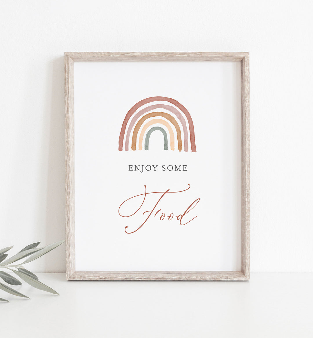 Rainbow Baby Shower Food and Drinks Sign Printable