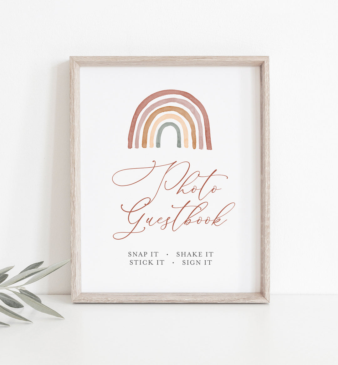 Rainbow Baby Shower Guestbook Sign Printable