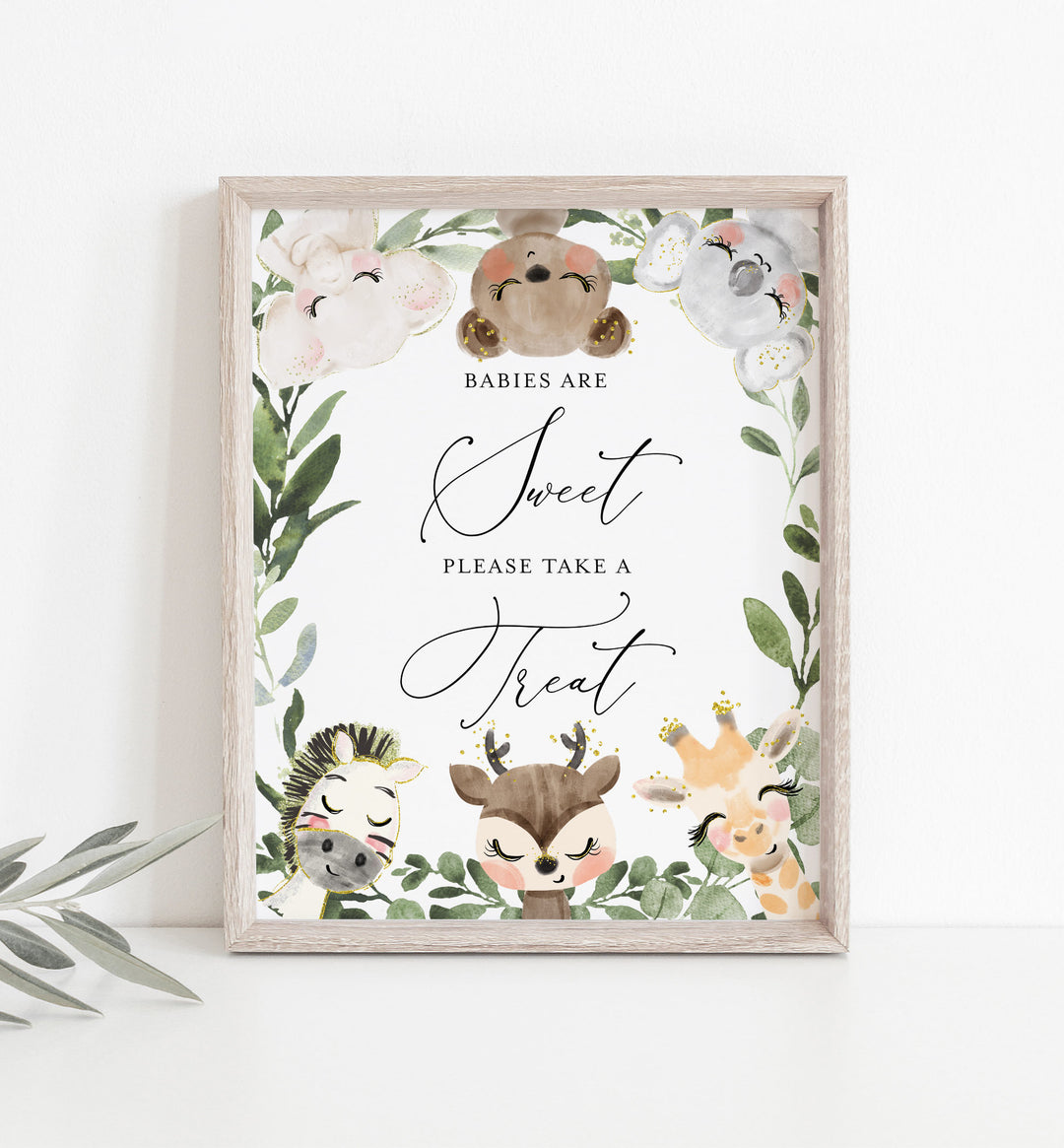 Baby Safari Baby Shower Babies Are Sweet Sign Printable