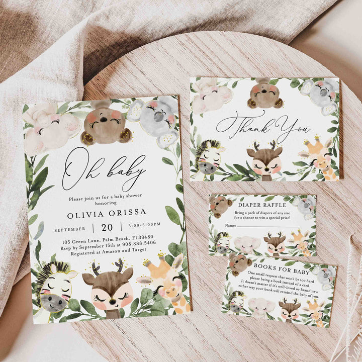 Baby Safari Baby Shower Suite Printable