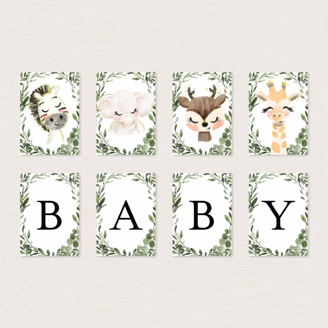 Baby Safari Baby Shower Party Banner Printable