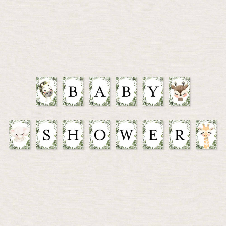 Baby Safari Baby Shower Party Banner Printable