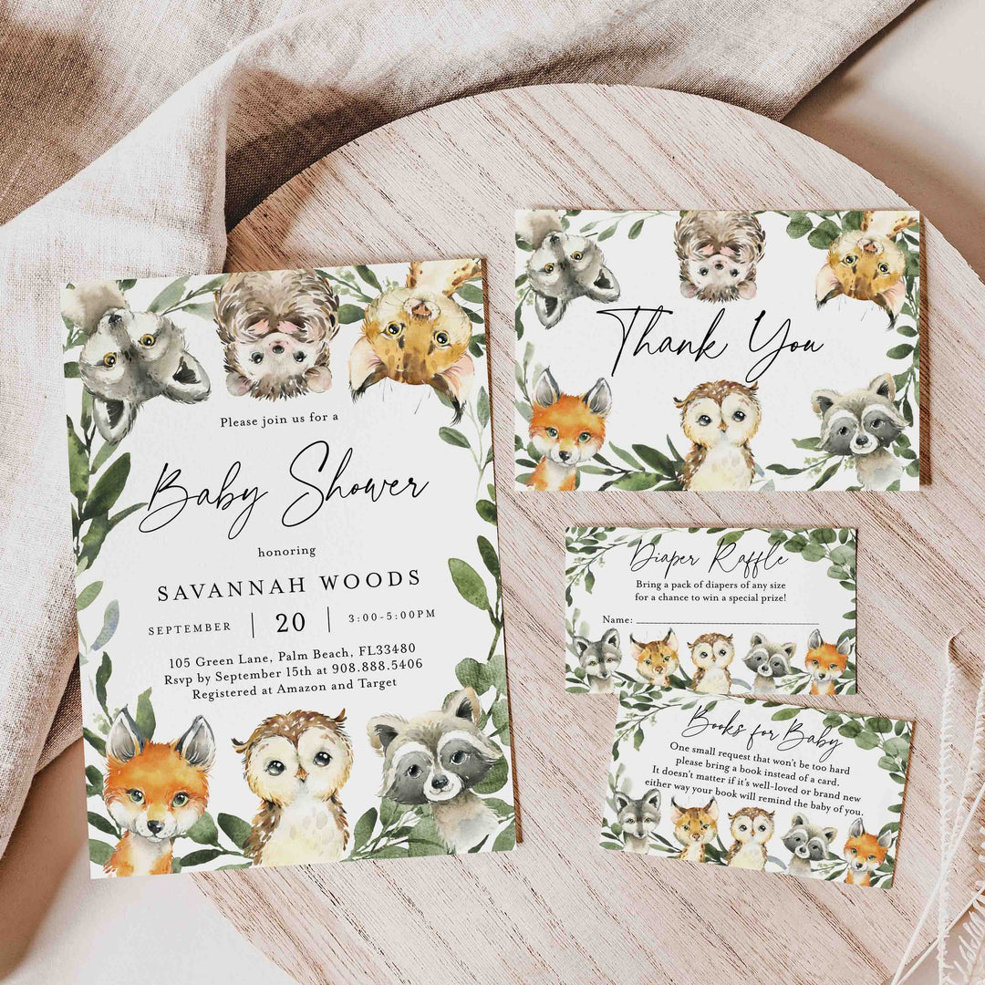 Little Woodland Baby Shower Suite Printable