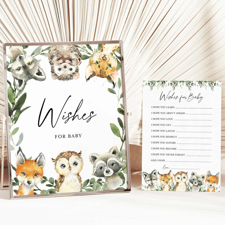 Little Woodland Baby Shower Wishes For Baby Printable