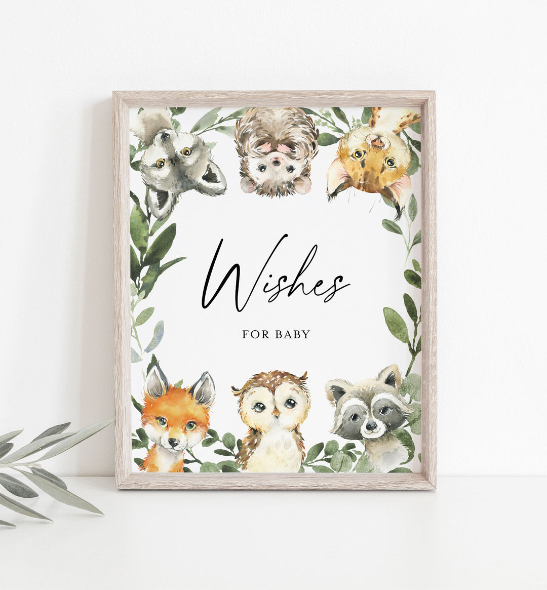 Little Woodland Baby Shower Wishes For Baby Printable