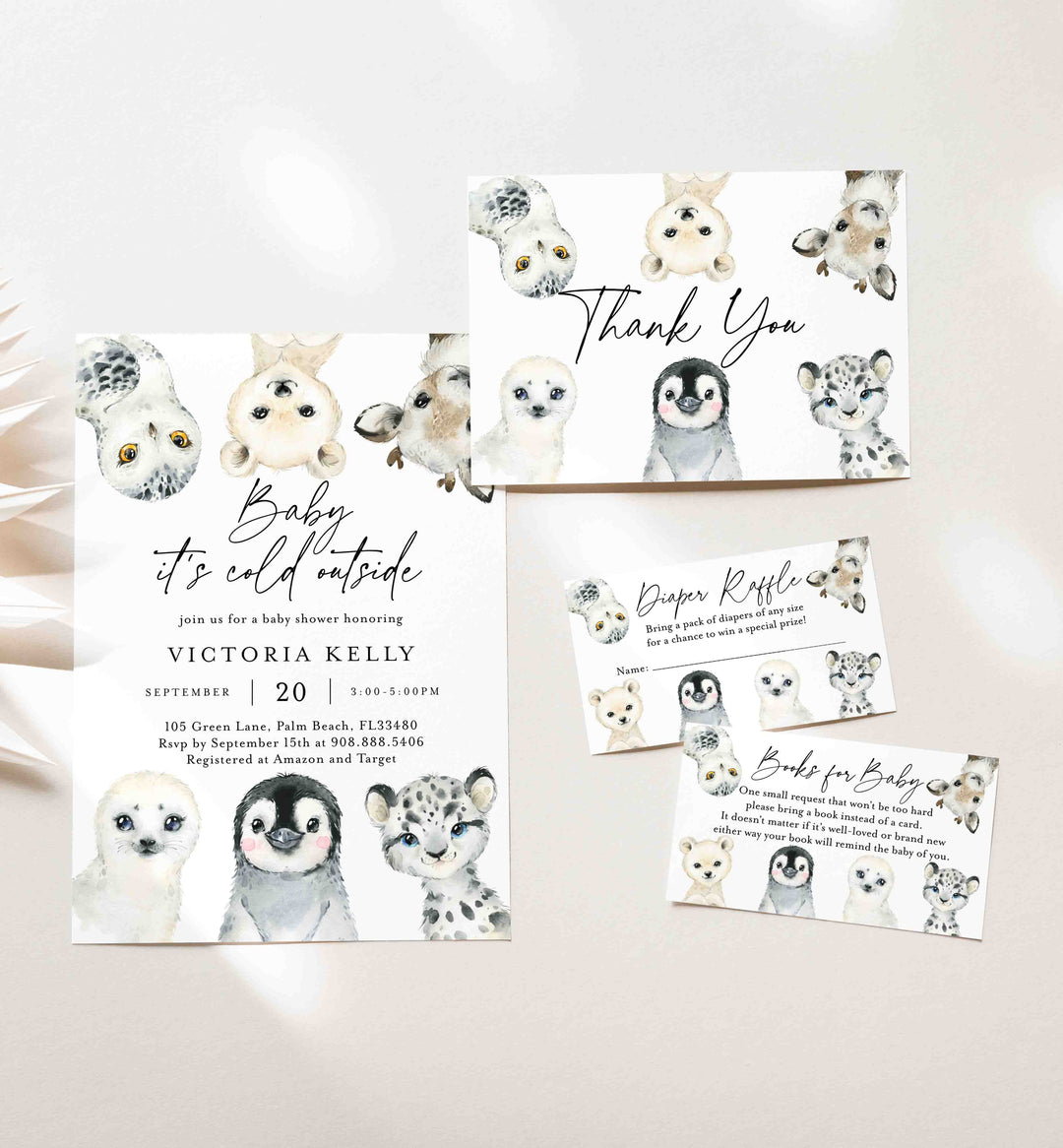 Little Arctic Baby Shower Suite Printable