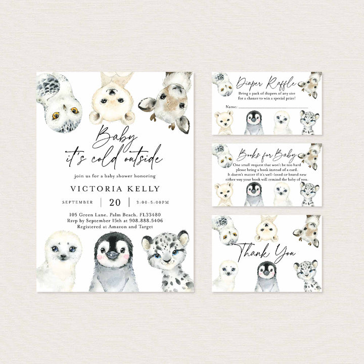 Little Arctic Baby Shower Suite Printable