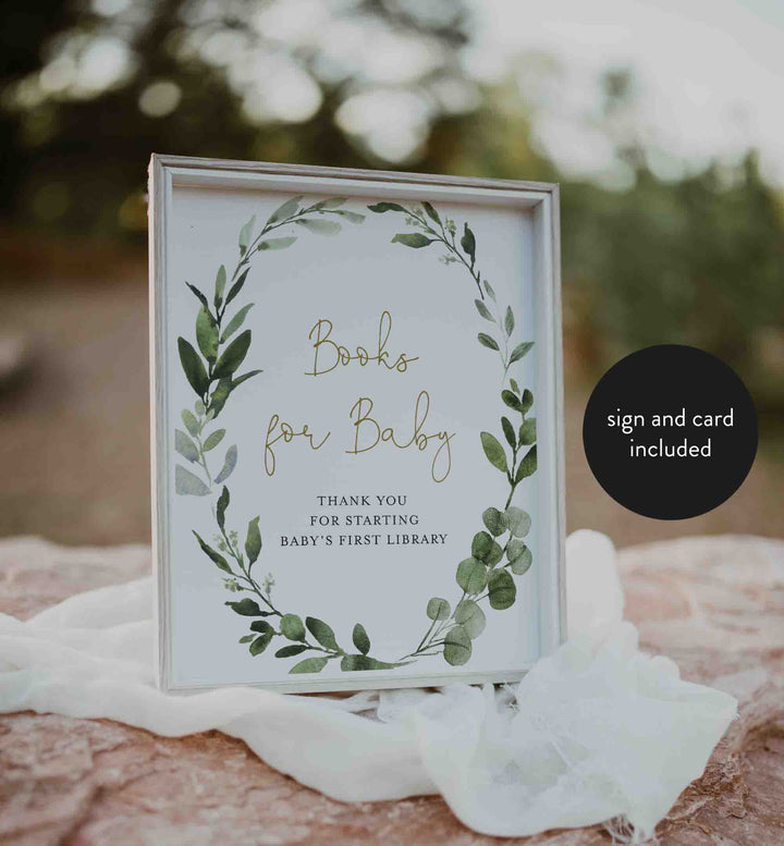 Foliage Baby Shower Books For Baby Printable