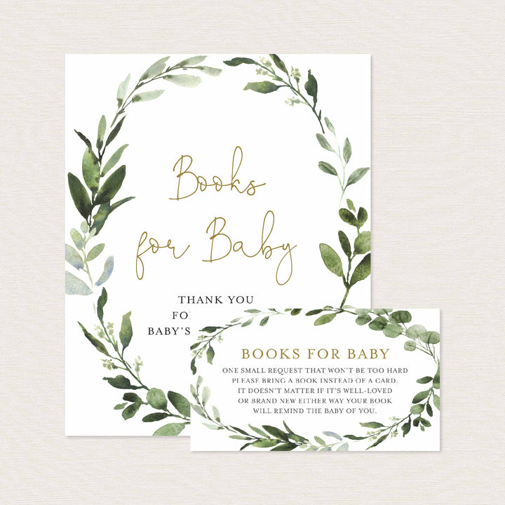 Foliage Baby Shower Books For Baby Printable