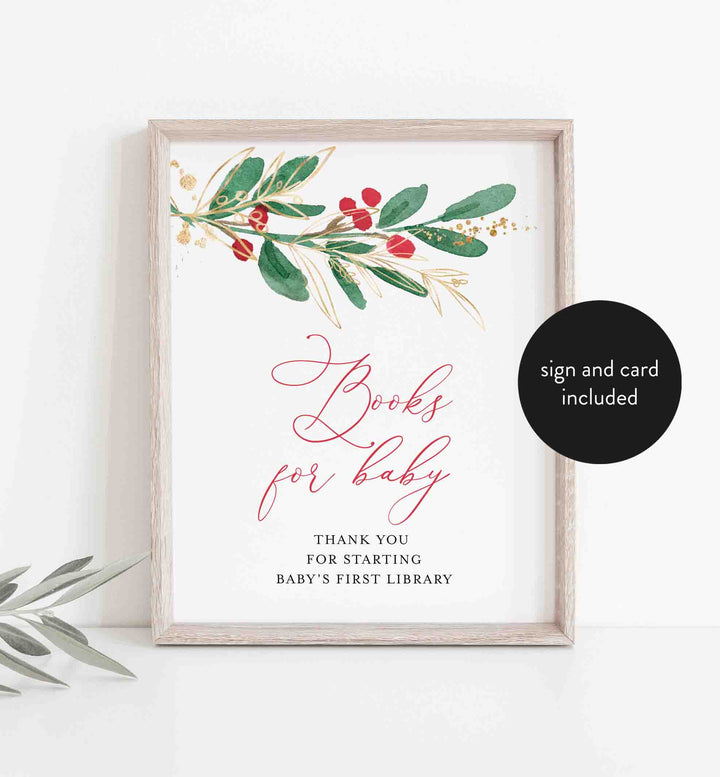 Winter Berry Baby Shower Books For Baby Printable