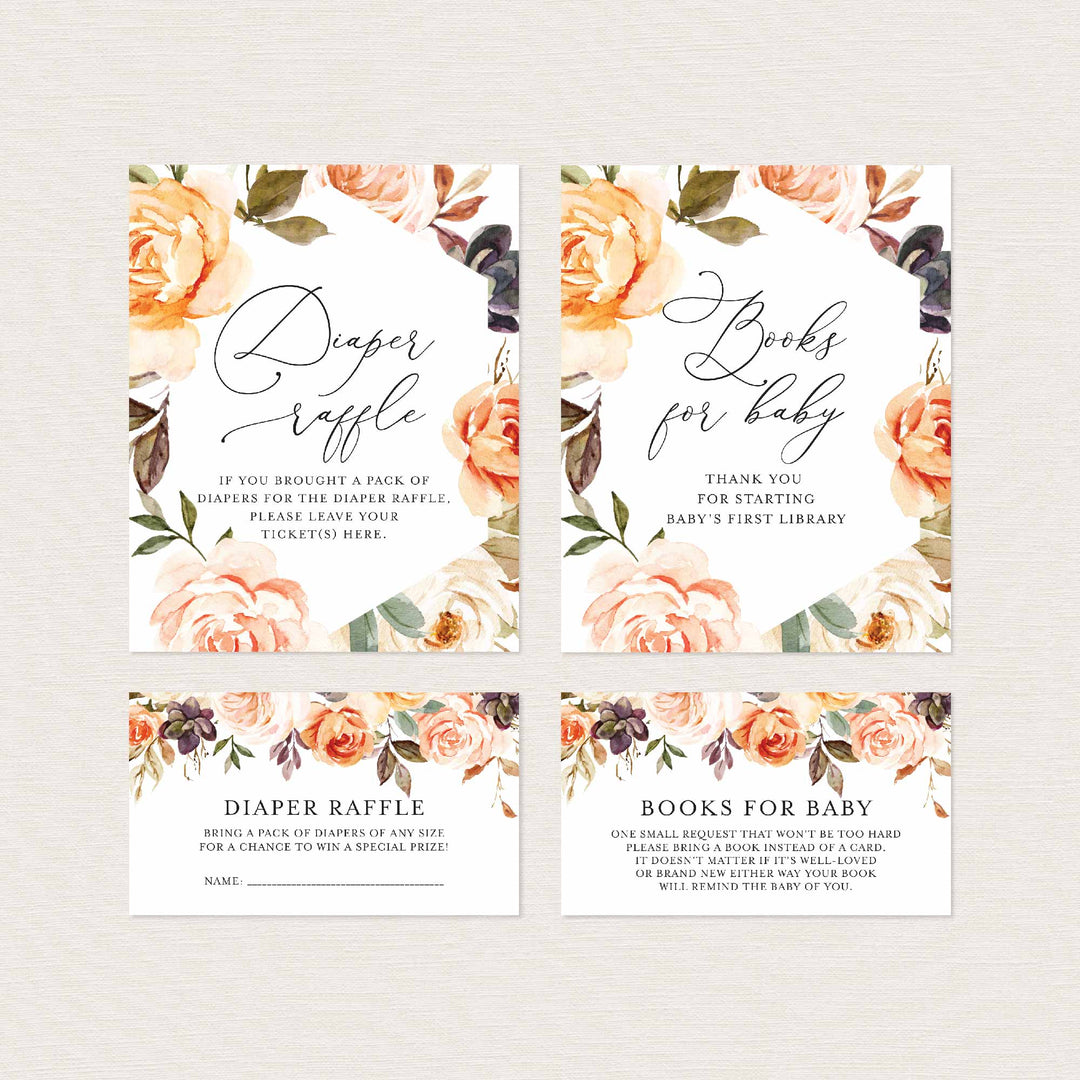 Autumn Garden Baby Shower Suite Printable