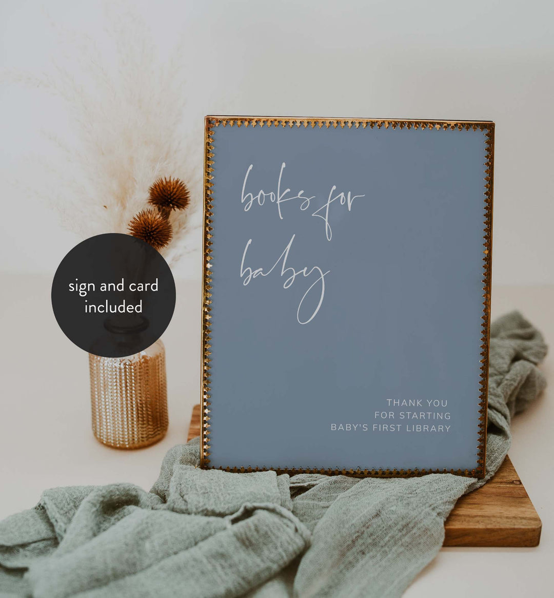 Modern Minimal Baby Shower Books For Baby Printable