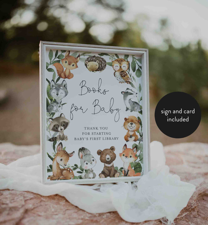 Baby Woodland Baby Shower Books For Baby Printable