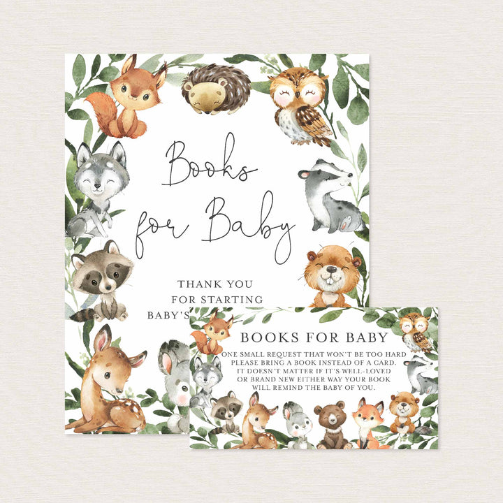 Baby Woodland Baby Shower Books For Baby Printable