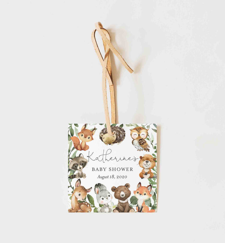 Baby Woodland Baby Shower Favour Tag Printable