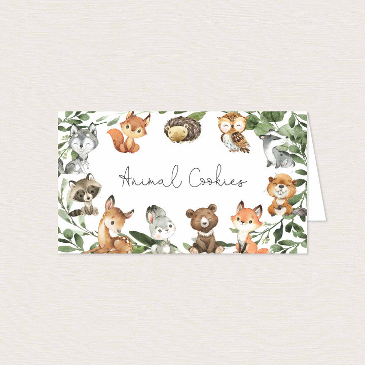 Baby Woodland Baby Shower Food Labels Printable