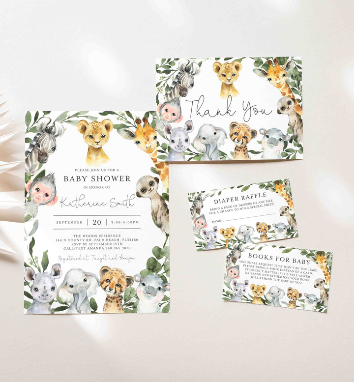 Little Safari Baby Shower Suite Printable