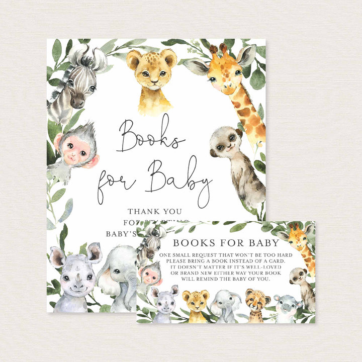 Little Safari Baby Shower Books For Baby Printable