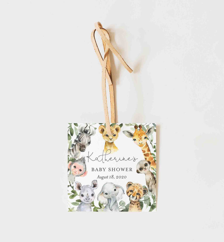 Little Safari Baby Shower Favour Tag Printable