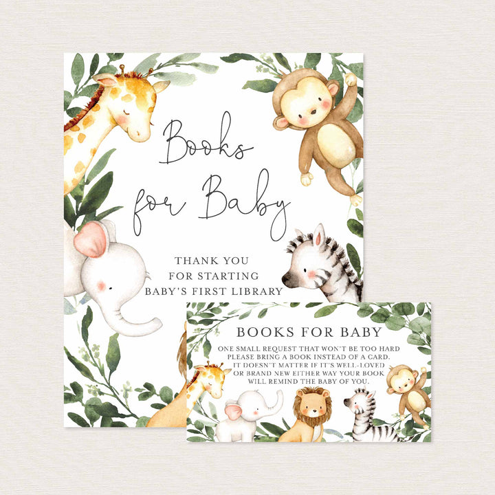 Safari Friends Baby Shower Books For Baby Printable