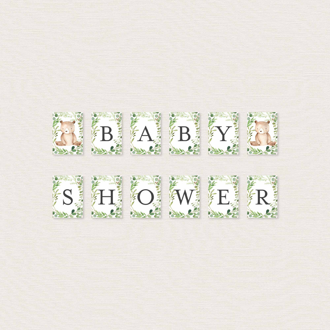 Baby Bear Baby Shower Party Banner Printable